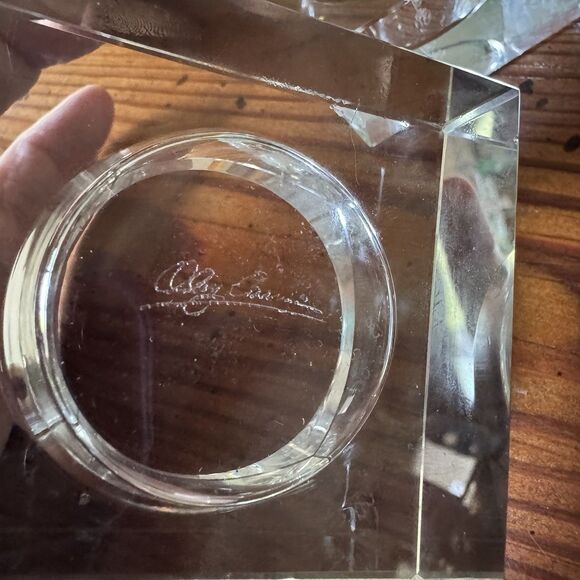 Oleg Cassini Crystal Votive Sedoma Candle Holder Signed Boxed Set Of 2 Units New - Picture 9 of 16